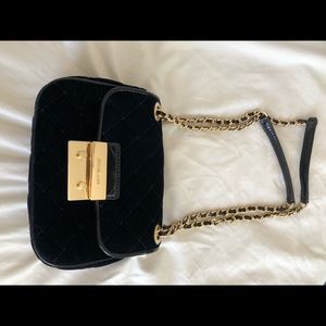 Michael kors velvet handbag